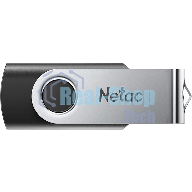 Флешка USB Netac U505 (NT03U505N-016G-32BK), 16Gb, USB3.0, R/W 110/45, черный/серебристый