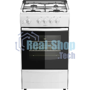 Плита газовая Darina 1B GM 441 005 W белый/черный, конфорок 4 шт, духовка 50 л, 50 см x 85 см x 51 см