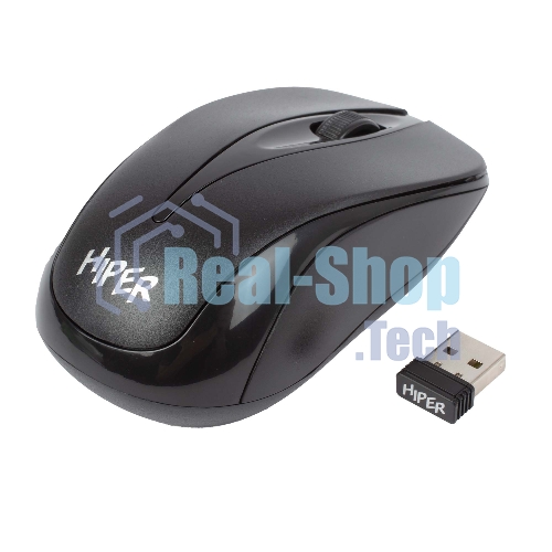 Мышь беспроводная HIPER HOMW-061 черный, 1000 dpi, радиоканал, USB, кнопки - 3