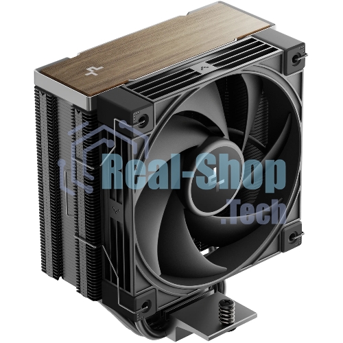 Кулер для процессора DEEPCOOL AK400 G2 LGA1851/1700/1200/115X/AM5/AM4 (12шт/кор, TDP 220W, PWM, Fan 120мм, 4 тепл. Трубки, Wood-grain top cover, черный) RET (R-AK400G2-BKNNMN-GJD)