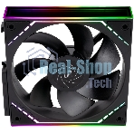 Кулер для корпуса Thermalright TL-M12QR Reverse (124x120x25mm, 4-pin PWM, ARGB, 47.6CFM, 23.2dBA, 1500RPM, черный)
