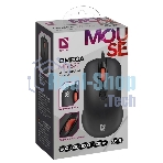 Мышь проводная Defender Omega MB-522 черный, 1600 dpi, USB, кнопки - 4