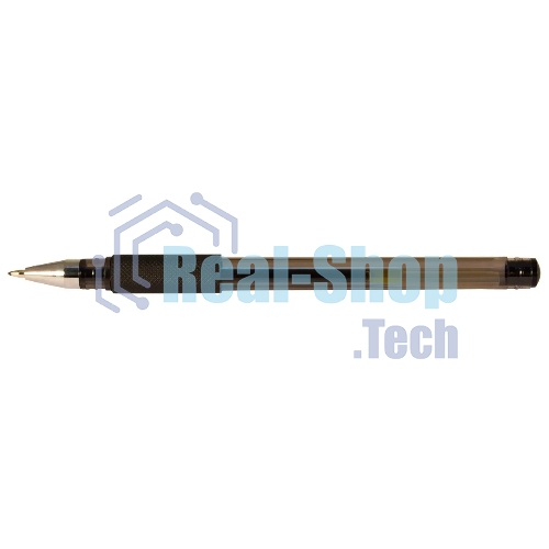 Ручка гелевая Silwerhof ADVANCE 026158-02 d=0.5мм, черные чернила, коробка картонная, сменный стержень, линия 0.3мм, резиновая манжета