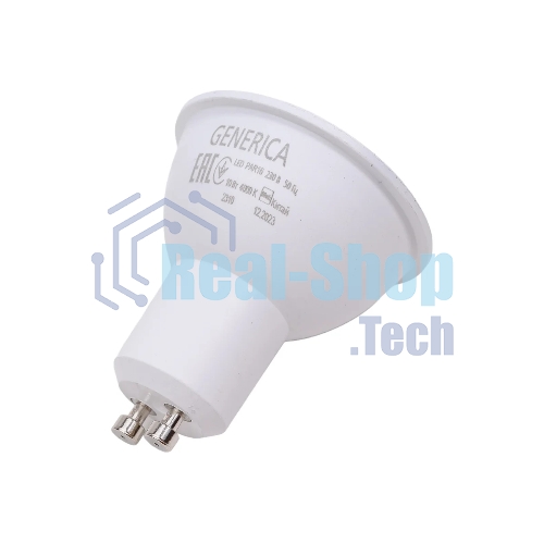 Лампа светодиодная GENERICA LL-PAR16-10-230-40-GU10-G PAR16 10Вт софит 4000К GU10 230В