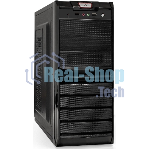 Компьютерный корпус Miditower ExeGate XP-329S-UNS500 (ATX, БП UNS500 с вент. 12см, 2*USB, аудио, черный)