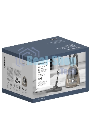 Пылесос Eurostek EVC-KP06С бежевый, 450/2600 Вт, уборка сухая, пылесборник контейнер, 2.5 л