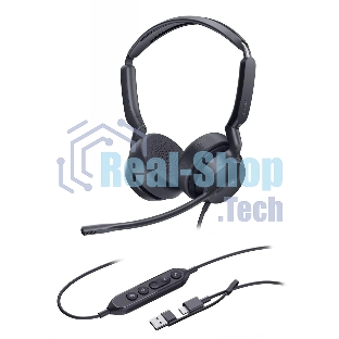Гарнитура Yealink UH42 Dual UC чёрный, проводная, USB