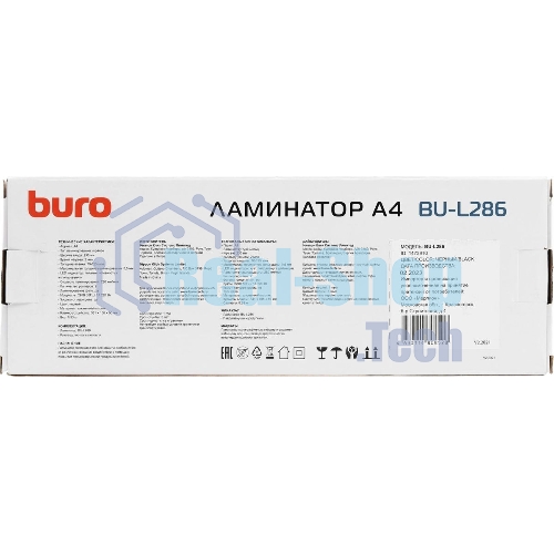 Ламинатор Buro BU-L286, 2 вала, A4, 125мкм, 280мм/мин