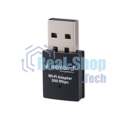 Сетевой адаптер Wi-Fi Gembird WNP-UA-005 300Мбит, USB, 802.11b/g/n