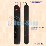 Сетевой фильтр Ippon NF-EU-3-16 3 м, 6 розеток, черный, коробка