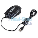 Мышь проводная Oklick 398G черный, 2400 dpi, USB, кнопки - 4