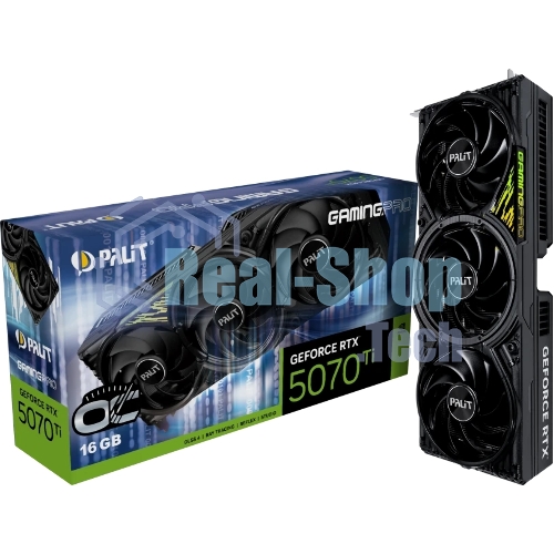 Видеокарта Palit NVIDIA GeForce RTX 5070 Ti GamingPro OC 16Gb PCI-E 256bit GDDR7 2295/30000 HDMIx1 DPx3 HDCP Ret