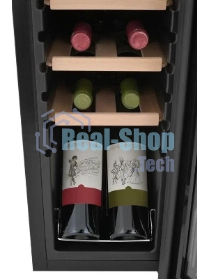 Винный шкаф ZÜGEL ZCWF123B черный, 32 л, 1 отсек, 12 бут.