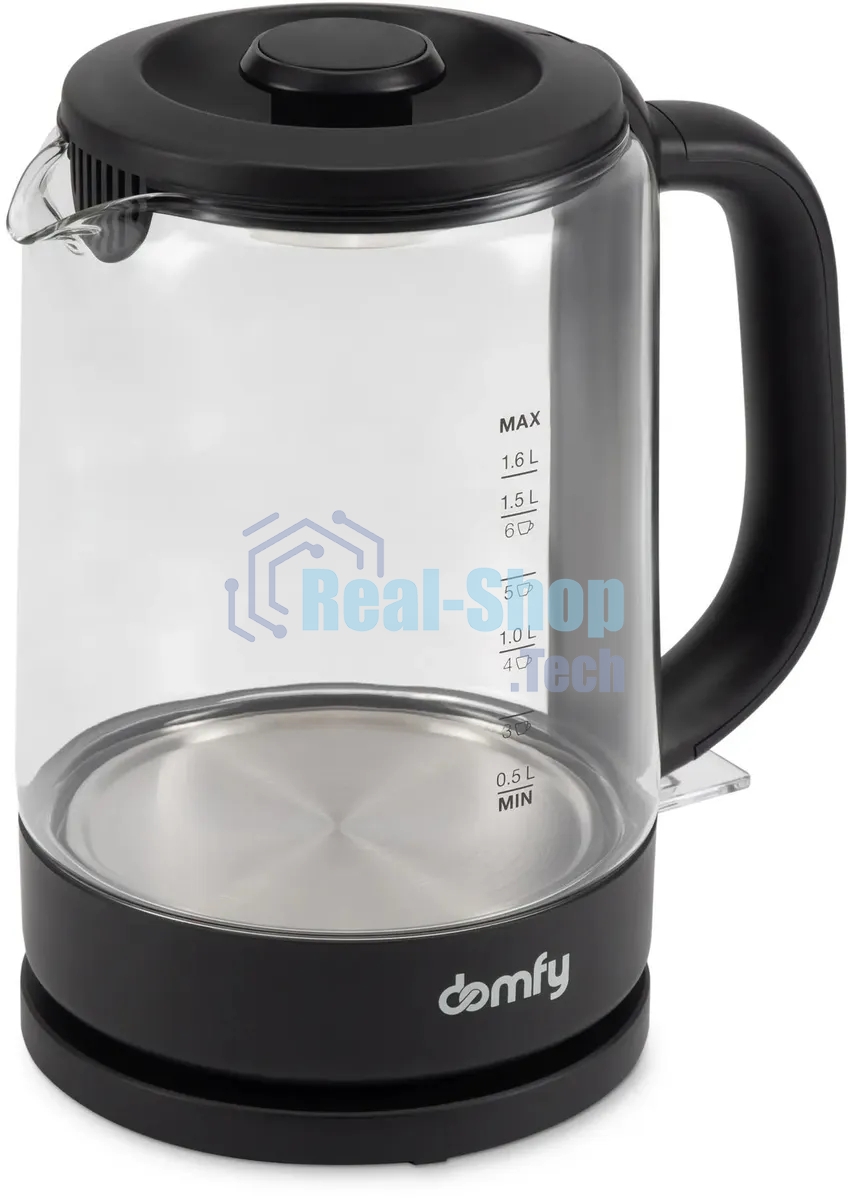 Чайник электрический Domfy DSB-EK304 1.7л. 2200Вт черный (корпус: стекло)