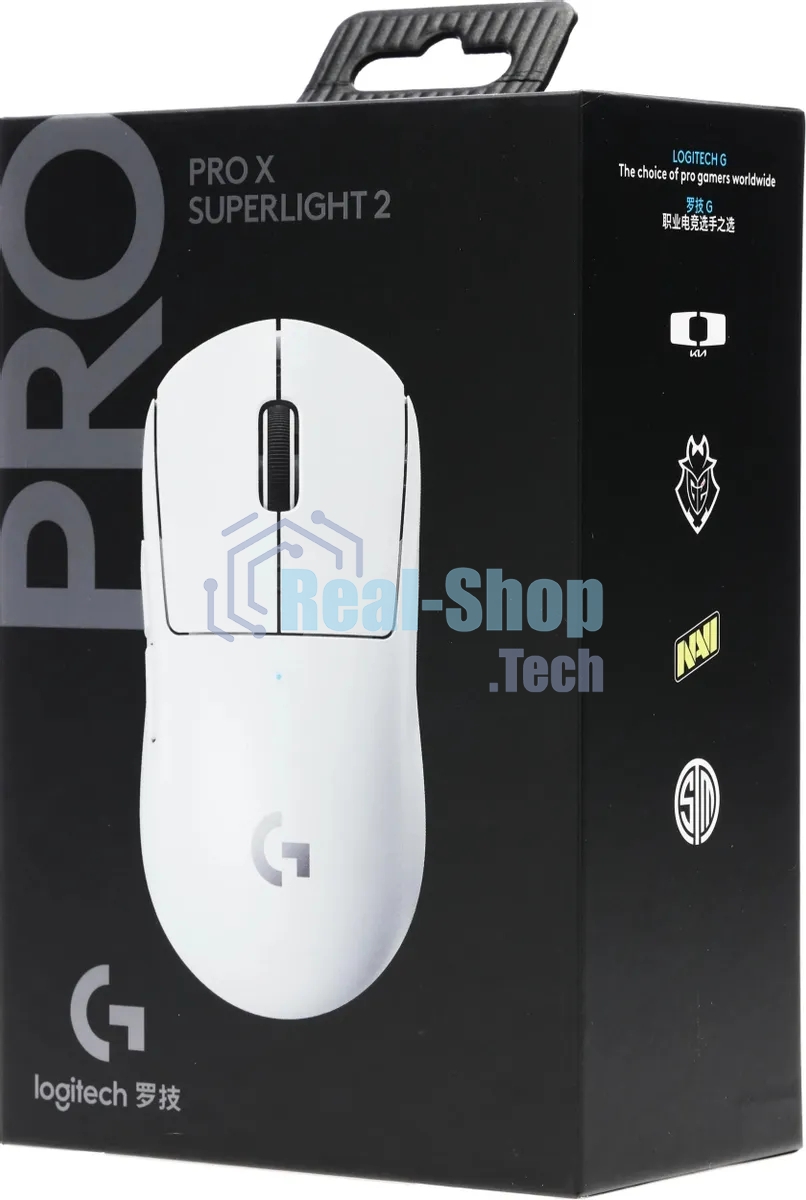 Мышь беспроводная Logitech G PRO X SUPERLIGHT 2 белый, 32000 dpi, радиоканал, USB, кнопки - 5