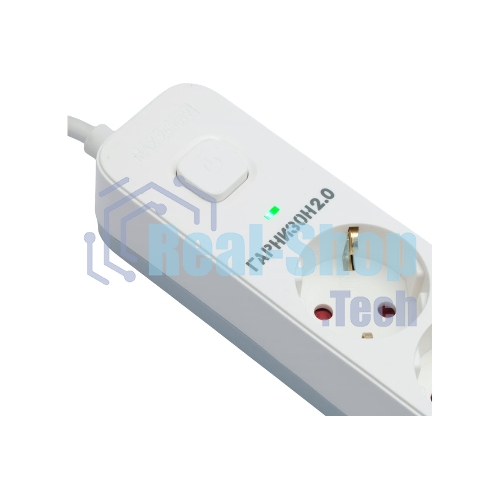 Сетевой фильтр Гарнизон 2.0 Мультипорт EPS-4-U3-W-4, 4 р, 10А, 3xUSB, 4 м, ур.защиты 2+, белый, пакет