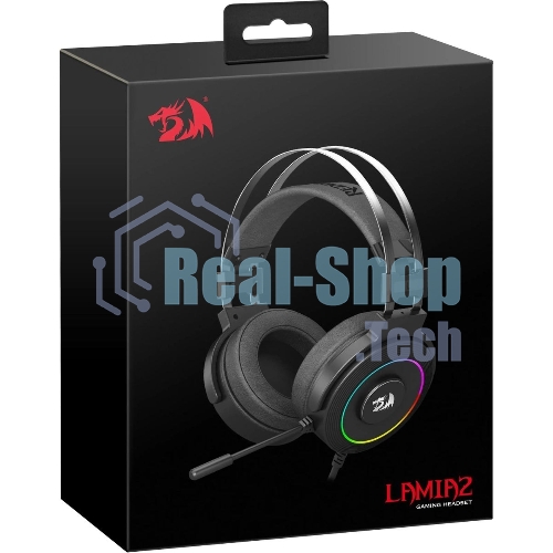 Гарнитура Redragon Lamia 2 чёрный, проводная, USB, подсветка