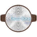Кастрюля Maunfeld CARMEL MF26CRM01CR, 26 см, 5 л из литого алюминия со стеклянной крышкой