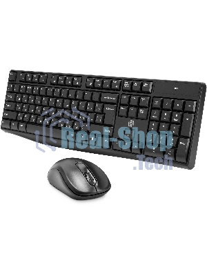 Комплект клавиатура+мышь Oklick S260W беспроводной, USB, 1600 DPI, чёрный