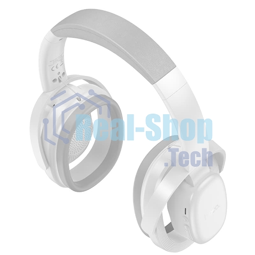 Беспроводные/проводные наушники Hoco W67 серый, полноразмерные, Bluetooth + проводной, складная конструкция, до 15 ч.