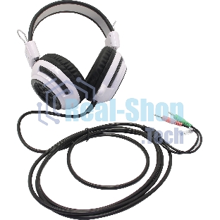 Проводные наушники Oklick HS-G300 белый/черный, полноразмерные, Jack 3.5 мм
