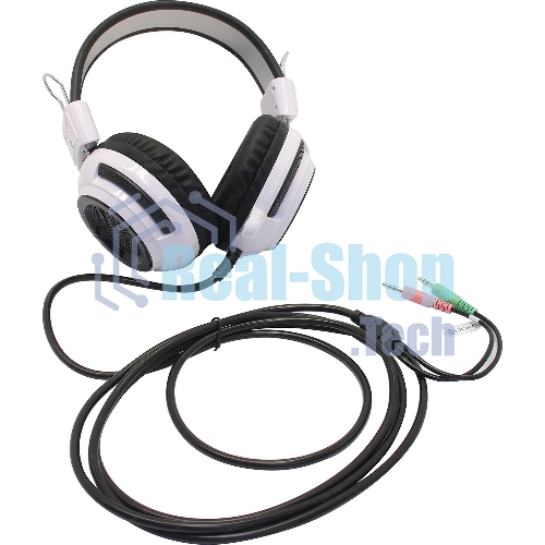 Проводные наушники Oklick HS-G300 белый/черный, полноразмерные, Jack 3.5 мм