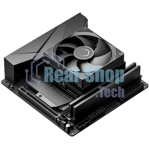 Кулер для процессора ID-COOLING IS-53-XT BLACK LGA1851/1700/1200/115X/AM5/AM4 низкопрофильный высота 53мм (24шт/кор, TDP 120W, PWM, 4 тепл.трубок/медная база, FAN 92мм, черный) BOX