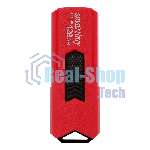 Флешка USB Smartbuy STREAM Red (SB128 GbST-R3), 128Gb, USB 3.0, R/W 75/30, красный/черный