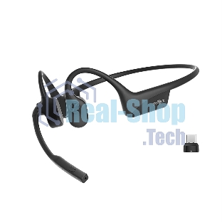 Беспроводные наушники SHOKZ OpenComm2 UC черный, костная проводимость, Bluetooth + USB-адаптер, до 16 ч
