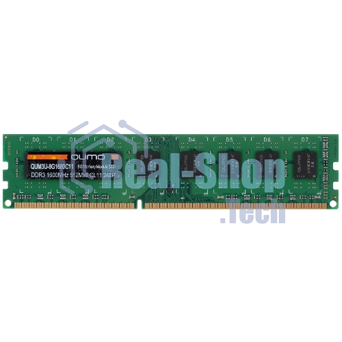 Оперативная память Qumo, DDR3L, 8GB (1x8GB), DIMM, 1600MHz, CL11