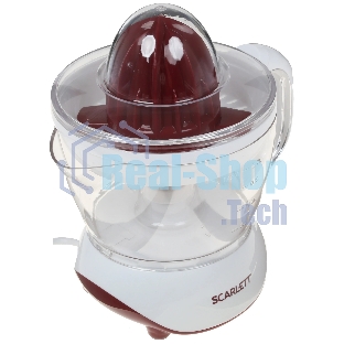 Соковыжималка Scarlett SC-JE50C06 белый/коричневый, цитрусовая, 25 Вт, 700 мл, механическое
