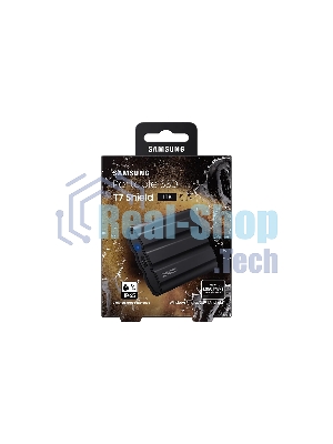 Внешний SSD Samsung T7 Shield, 1TB, USB 3.2 Gen 2 Type-C, R/W 1050/1000, черный