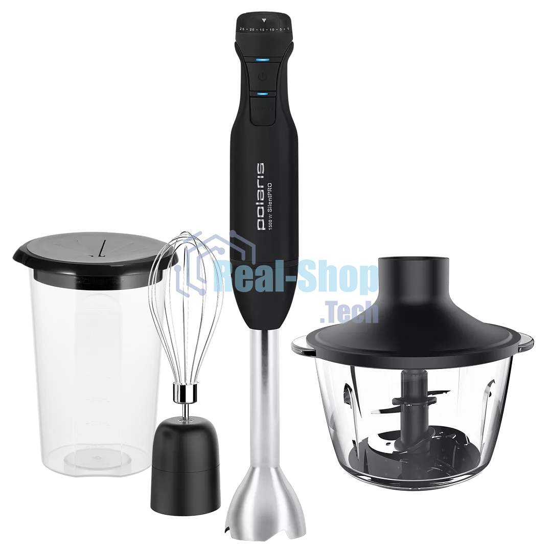 Блендер погружной Polaris PHB 1510GL Silent 1500 Вт, 0.8 л, черный