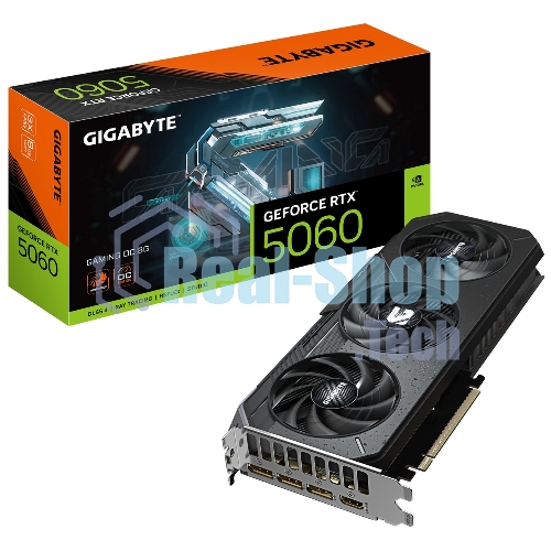 Видеокарта Gigabyte PCI-E 5.0 GV-N5060GAMING OC-8GD 1.0 NVIDIA GeForce RTX 5060 8Gb 128bit GDDR7 2595/28000 HDMIx1 DPx3 HDCP Ret