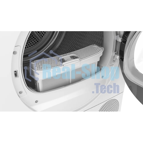 Сушильная машина Bosch Serie 6 WQK25200ME, с тепловым насосом, макс.загрузка - 10 кг, Класс энергоэфф-ти: A++, LED-дисплей с текстовой информацией. 15 автопрограмм сушки,Easy Clean with A++,габариты: 842x598x613 mm, белый