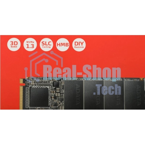 Накопитель SSD ADATA XPG GAMMIX S70 BLADE, 512Gb, PCIe 4.0 x4, M.2 2280, NVMe, R/W 7200/2600, с радиатором