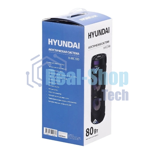 Минисистема Hyundai H-MC180 черный 80Вт/FM/USB/BT/SD/MMC