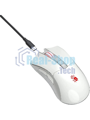 Мышь беспроводная A4Tech Bloody R90 Plus белый, 5000 dpi, радиоканал, USB, кнопки - 8