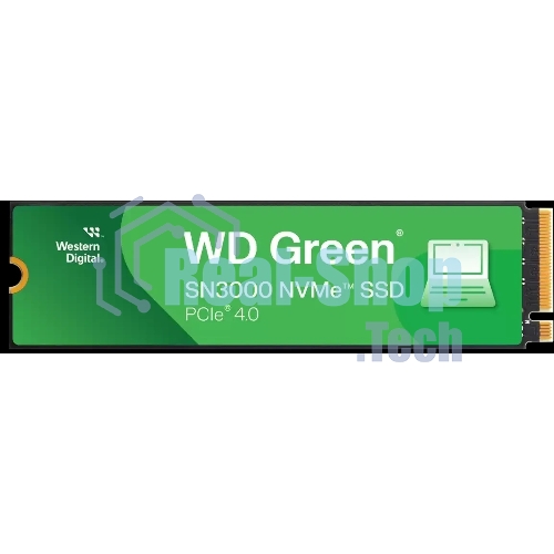 Накопитель SSD Western Digital WD Green SN3000, 1Tb M.2 2280, PCI-E 3x4, R/W - 5000/4200 MB/s