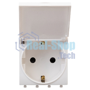 Розетка с крышкой модульная DKC 4400012 2P+E, с з/ш, 