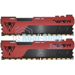 Оперативная память Patriot Viper Elite II, DDR4, 32GB (2x16 GB), 3200 MHz, CL18, DIMM, радиатор, красный, черный