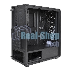 Компьютерный корпус Miditower ExeGate EVO-8225-NPX600 (ATX, БП 600NPX с вент. 12см, 2хUSB+1хUSB 3.0, черный, 2 вент. с RGb подсветкой и полоса на передней панели, боковая панель - закаленное стекло)