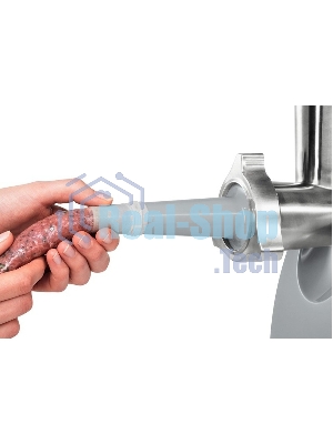Мясорубка электрическая Bosch MFW 66020 белый/серый, 1800 Вт, 3.0 кг/мин, реверс, защита от перегрузки, насадки - 5