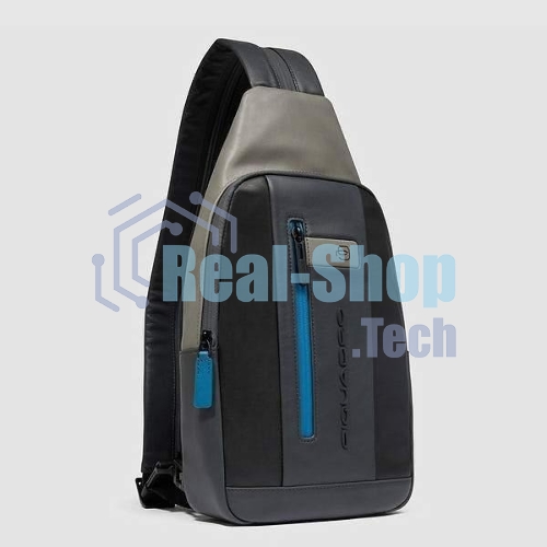 Рюкзак слинг мужской Piquadro Urban CA6540UB00/NGR, кожа, черный/серый