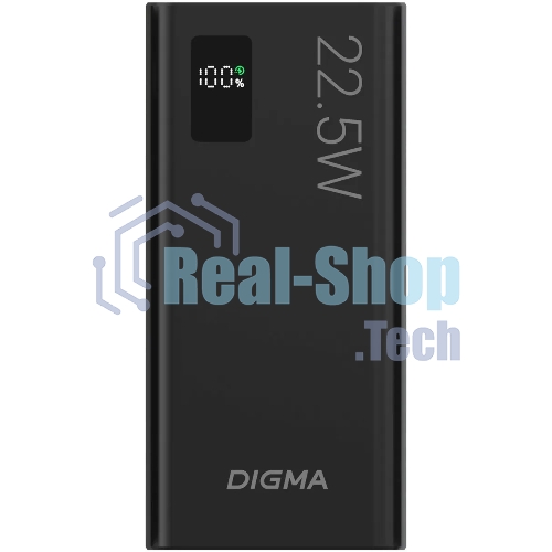 Портативный аккумулятор Digma DGPF30A 30000mAh QC3.0/PD3.0 22.5W 3A 4xUSB-A/USB-C черный