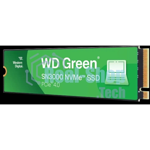Накопитель SSD Western Digital WD Green SN3000, 1Tb M.2 2280, PCI-E 3x4, R/W - 5000/4200 MB/s