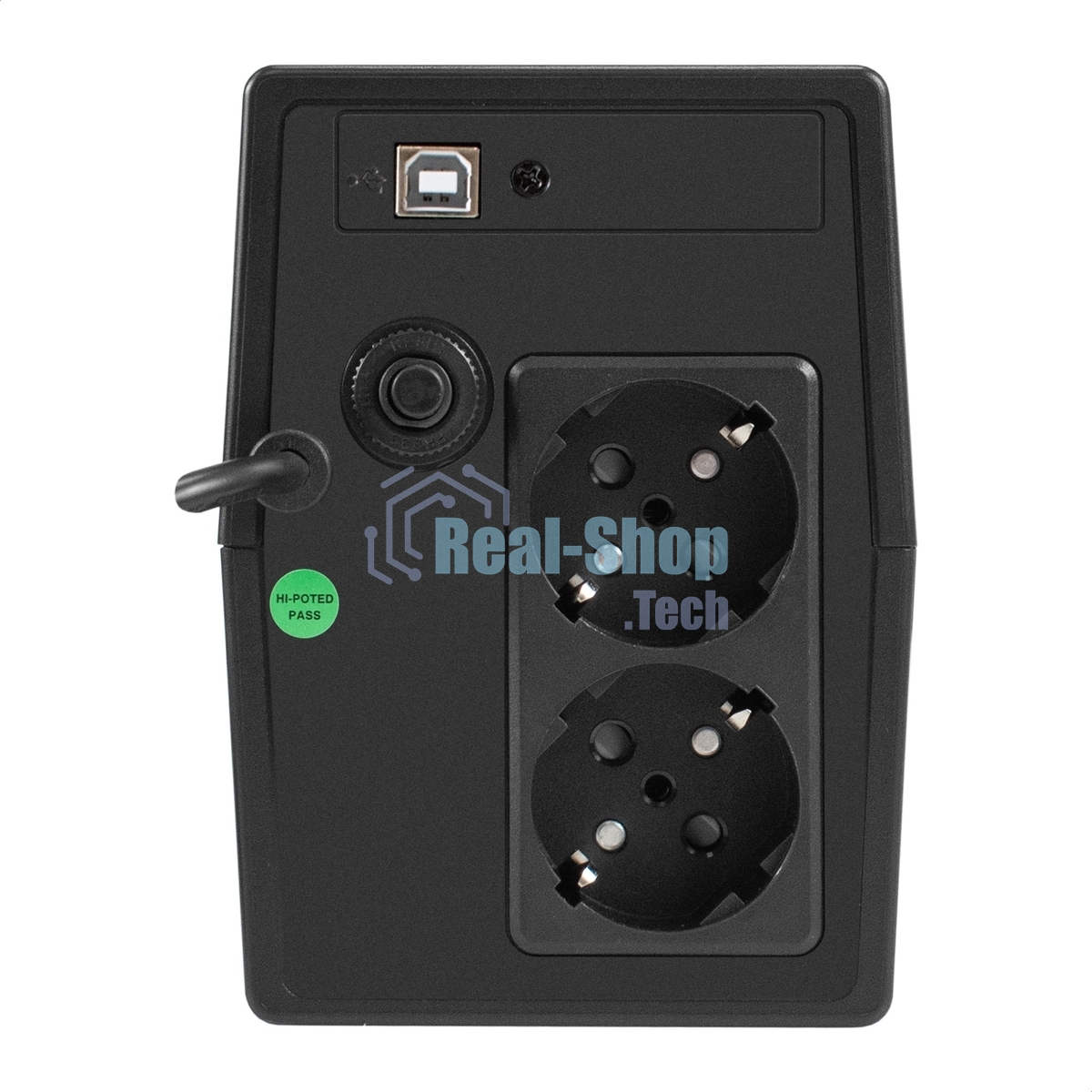 Источник бесперебойного питания ExeGate Power NB-500.LED.AVR.2SH.USB (500VA/300W, LED, AVR, 2*Schuko, USB, батарея 12V 4.5Ah, Black)