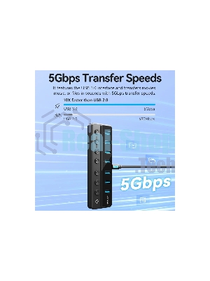 USB-концентратор Vention CHXB0, USB 3.0, USB 7 портов, USB