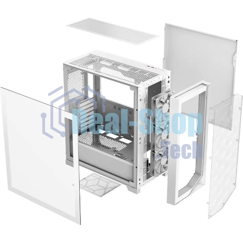 Компьютерный корпус PCCooler C3D510 WH ARGb, Tempered Glass Full Tower, White, TG, 0.7 SPCC, 3x120мм ARGb E-ATX, ATX, mATX, mITX 170/390/410мм 2x2.5