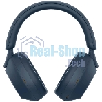 Беспроводные/проводные наушники Sony WH-1000XM5 синий, полноразмерные, Bluetooth + проводной, активное шумоподавление, до 30 ч